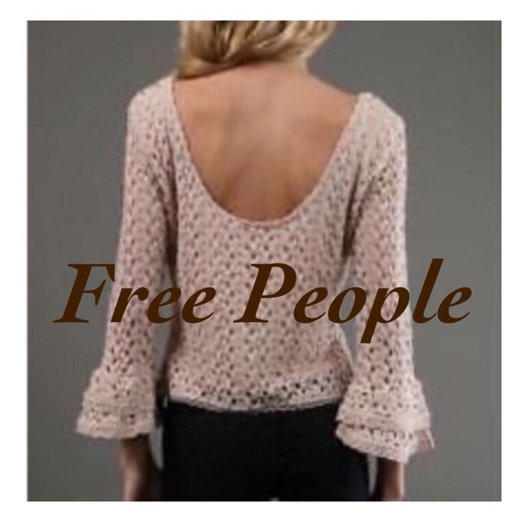 Free People Lace Croquet Top with Ruffle Bell Cuff - Picture 3 of 8